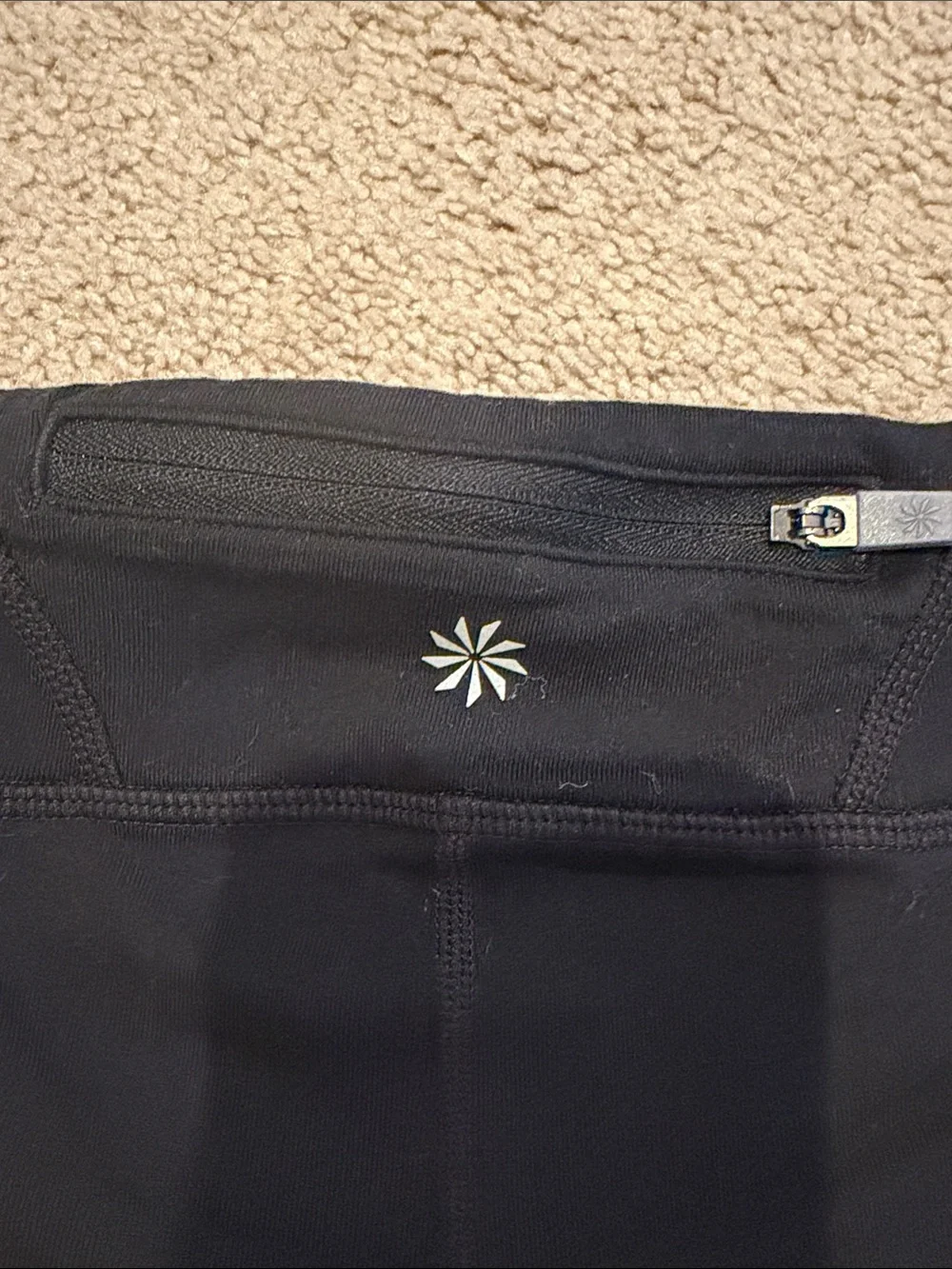 Athleta girl Black High-Rise Bike Shorts sz 12